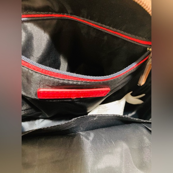 LIKE NEW Tommy Hilfiger Mini Backpack Brown Monogram Material - Picture 12 of 13